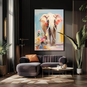 White Asian Elephant Wall Art | MusaArtGallery™
