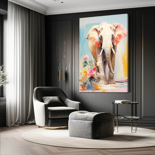 White Asian Elephant Wall Art | MusaArtGallery™