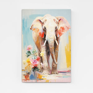 White Asian Elephant Wall Art | MusaArtGallery™