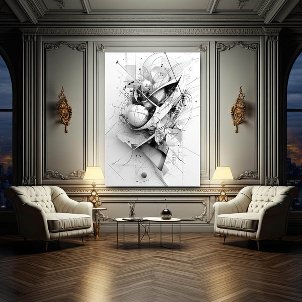 White Black 3D Wall Art | MusaArtGallery™