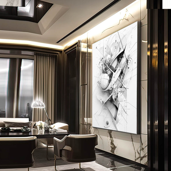 White Black 3D Wall Art | MusaArtGallery™