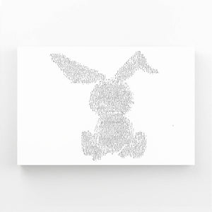 White Bunny Print