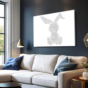 White Bunny Print