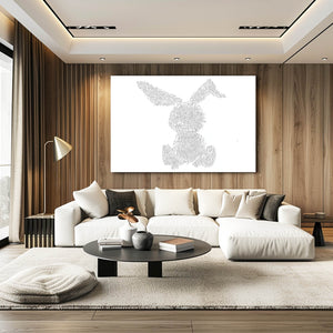 White Bunny Print