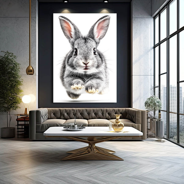White Bunny Wall Art