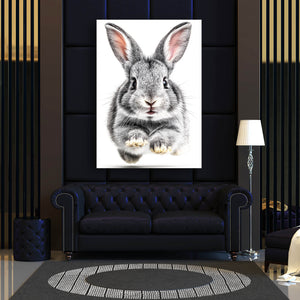 White Bunny Wall Art