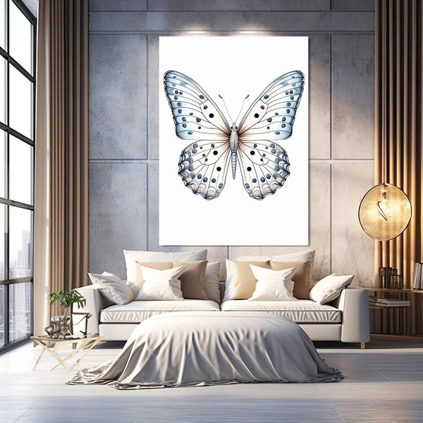 White Butterfly Wall Art | MusaArtGallery™