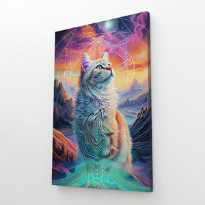 White Cat Art Canvas | MusaArtGallery™