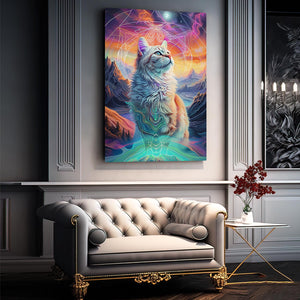 White Cat Art Canvas | MusaArtGallery™