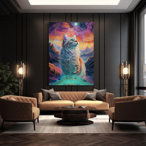White Cat Art Canvas | MusaArtGallery™