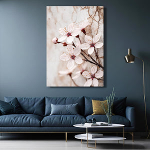 White Cherry Blossom Flower Art