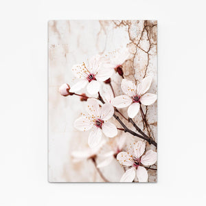 White Cherry Blossom Flower Art