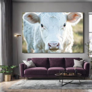 White Cow Wall Art