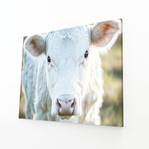 White Cow Wall Art