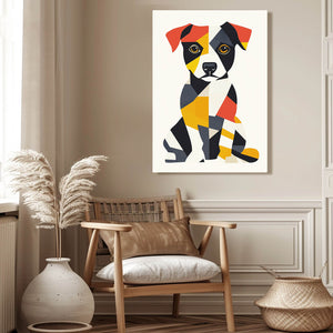 White Dog Canvas