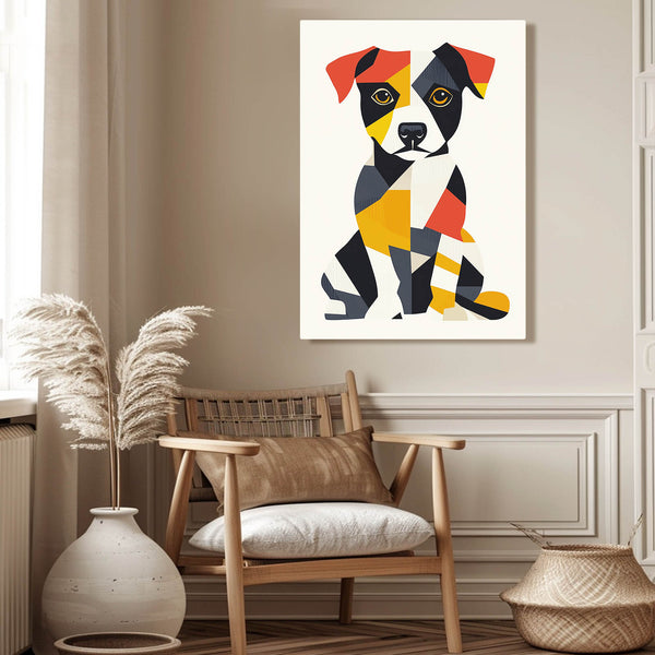 White Dog Canvas
