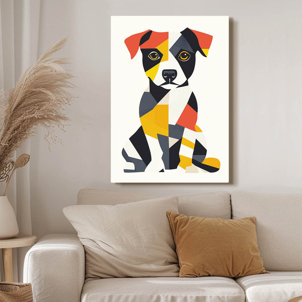White Dog Canvas