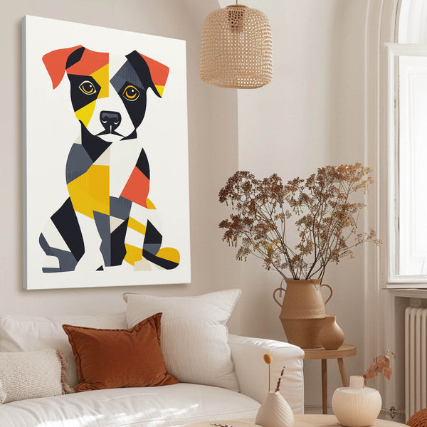 White Dog Canvas