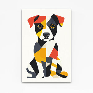 White Dog Canvas