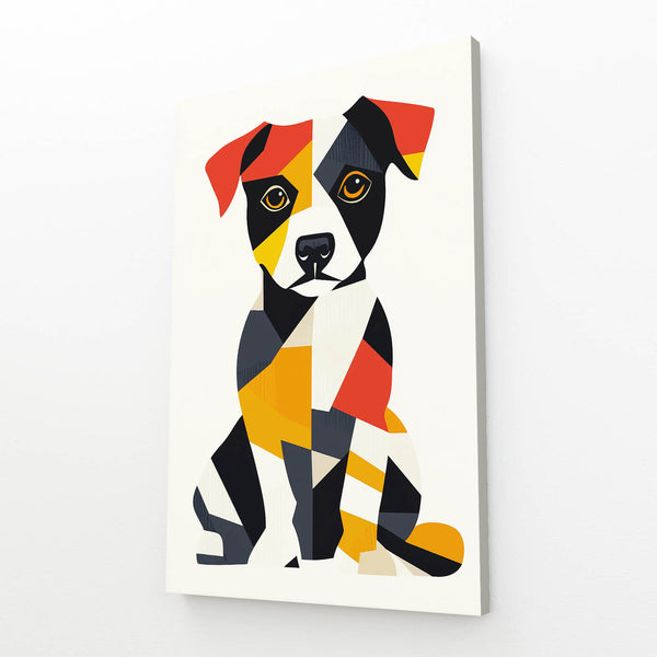 White Dog Canvas