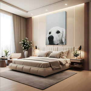 White Dog Wall Art