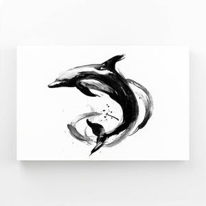 White Dolphin Wall Art