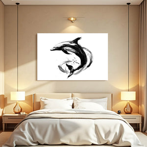 White Dolphin Wall Art