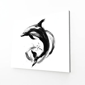 White Dolphin Wall Art