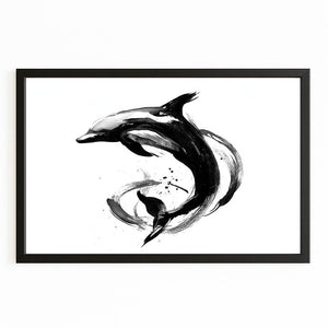 White Dolphin Wall Art