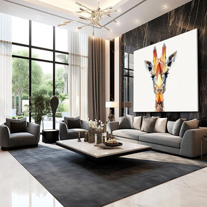 White Giraffe Wall Art