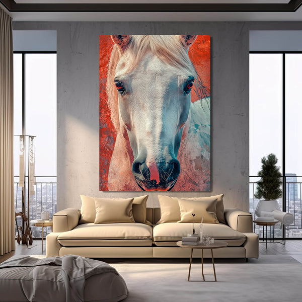 White Head Horse Art