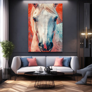 White Head Horse Art