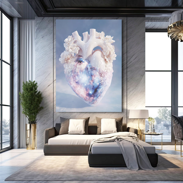 White Heart Wall Art