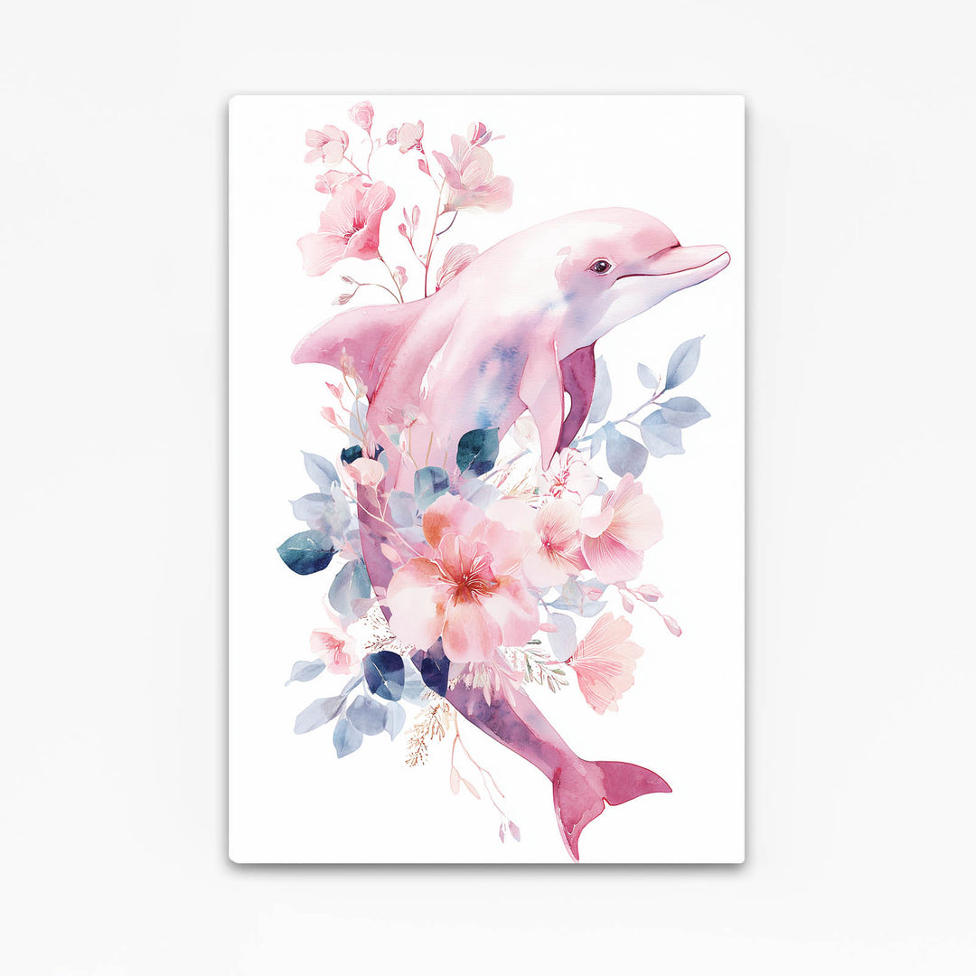 White Pink Dolphin Art