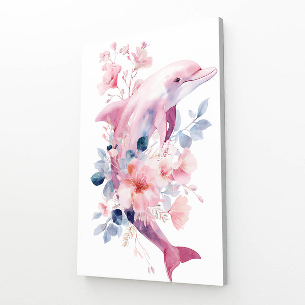 White Pink Dolphin Art