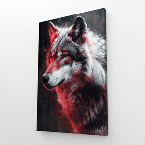 Red Eyes Wolf Wall Art  | MusaArtGallery™