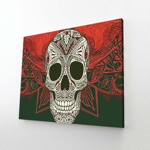 White Skull Art Canvas | MusaArtGallery™