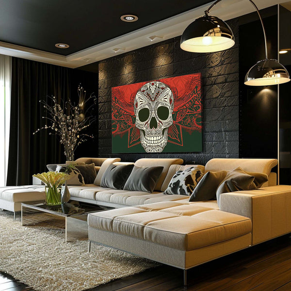 White Skull Art Canvas | MusaArtGallery™