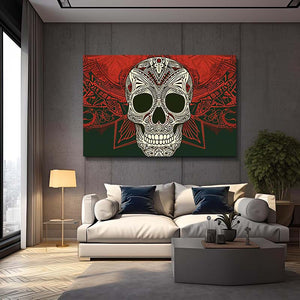 White Skull Art Canvas | MusaArtGallery™