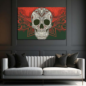 White Skull Art Canvas | MusaArtGallery™