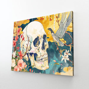 White Skull Colored Wall Art | MusaArtGallery™