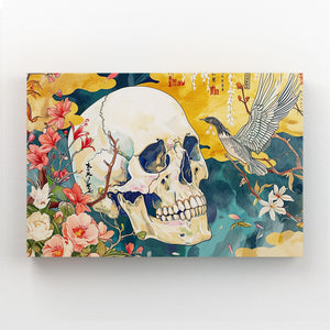White Skull Colored Wall Art | MusaArtGallery™