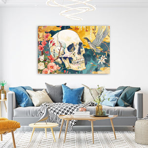 White Skull Colored Wall Art | MusaArtGallery™
