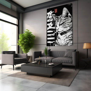 White Text Cat Art | MusaArtGallery™