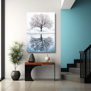 White Tree Of Life Canvas Wall Art