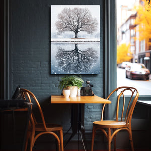 White Tree Of Life Canvas Wall Art