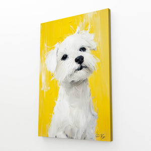 White Yellow Dog Art