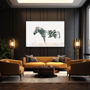 White Zebra Wall Art