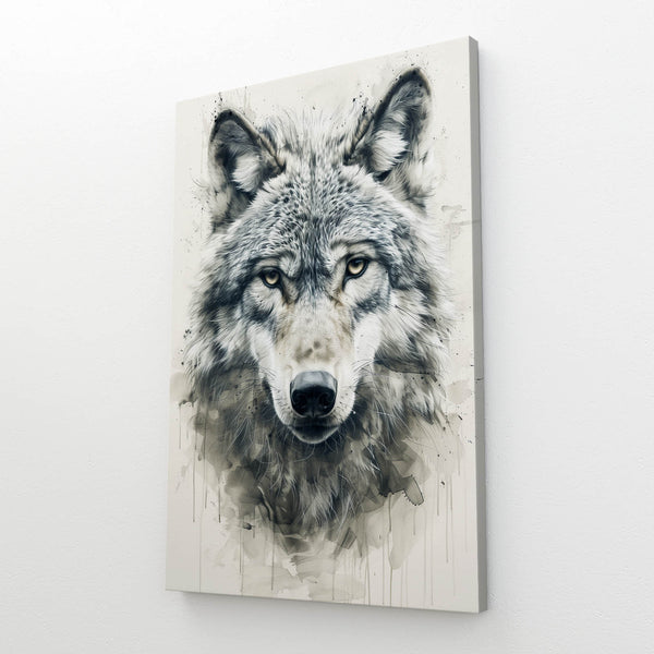 Wolf Face Canvas Art   | MusaArtGallery™