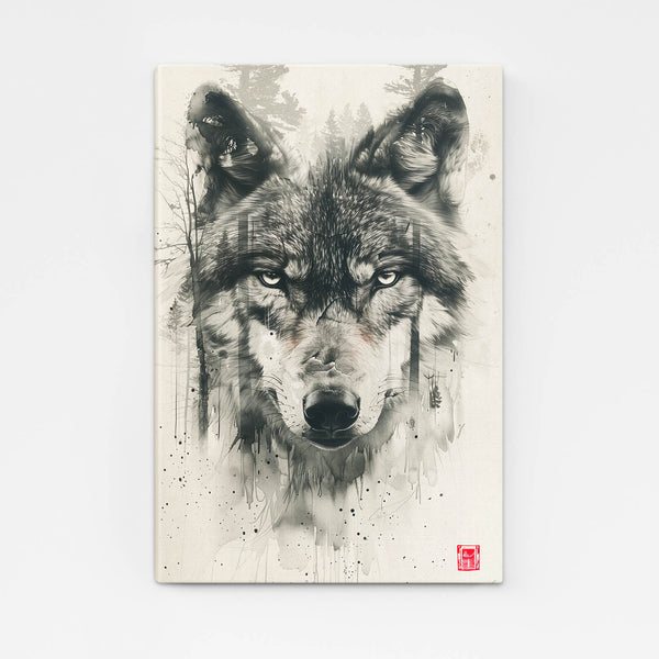  Wolf Head Canvas Art   | MusaArtGallery™